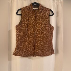 Coldwater Creek Dark Brown Textured Vest